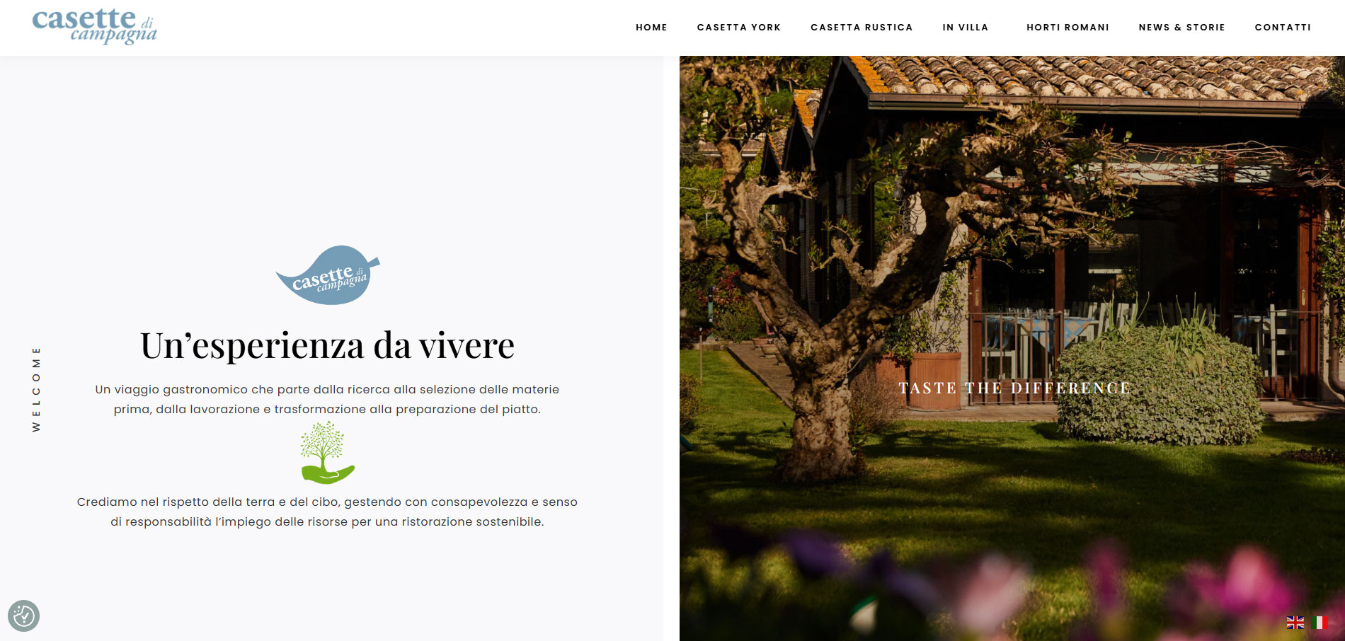 Screenshot fornito dal cliente del sito Casette di Campagna