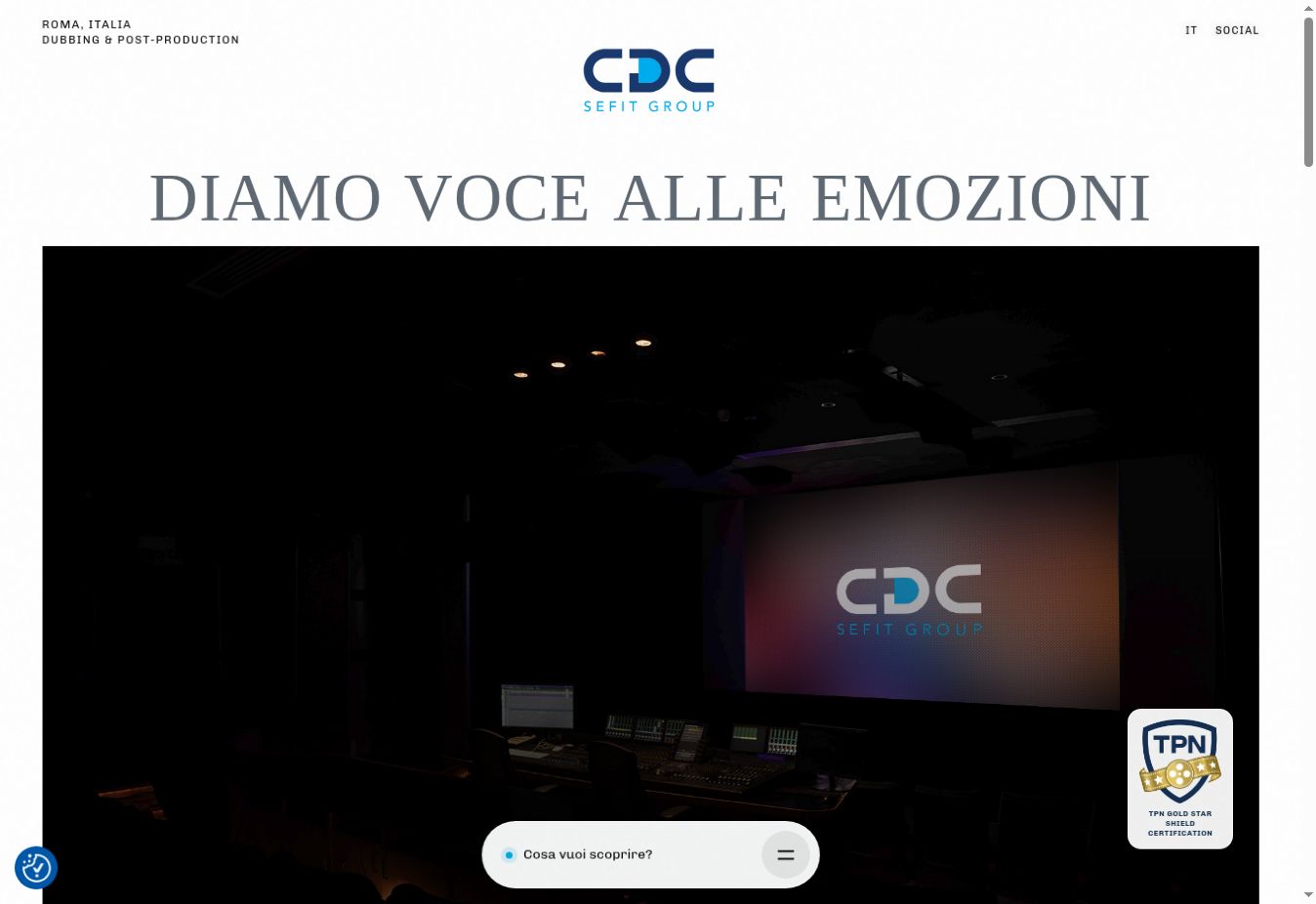 Layout reale del sito CDC Sefit Group