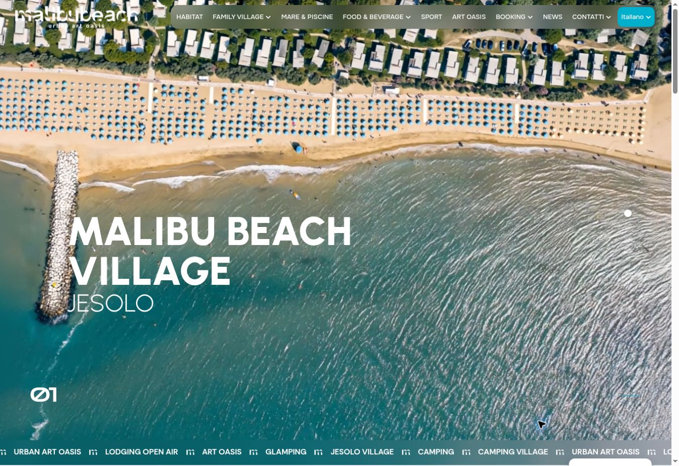 Layout reale del sito Malibu Beach Village